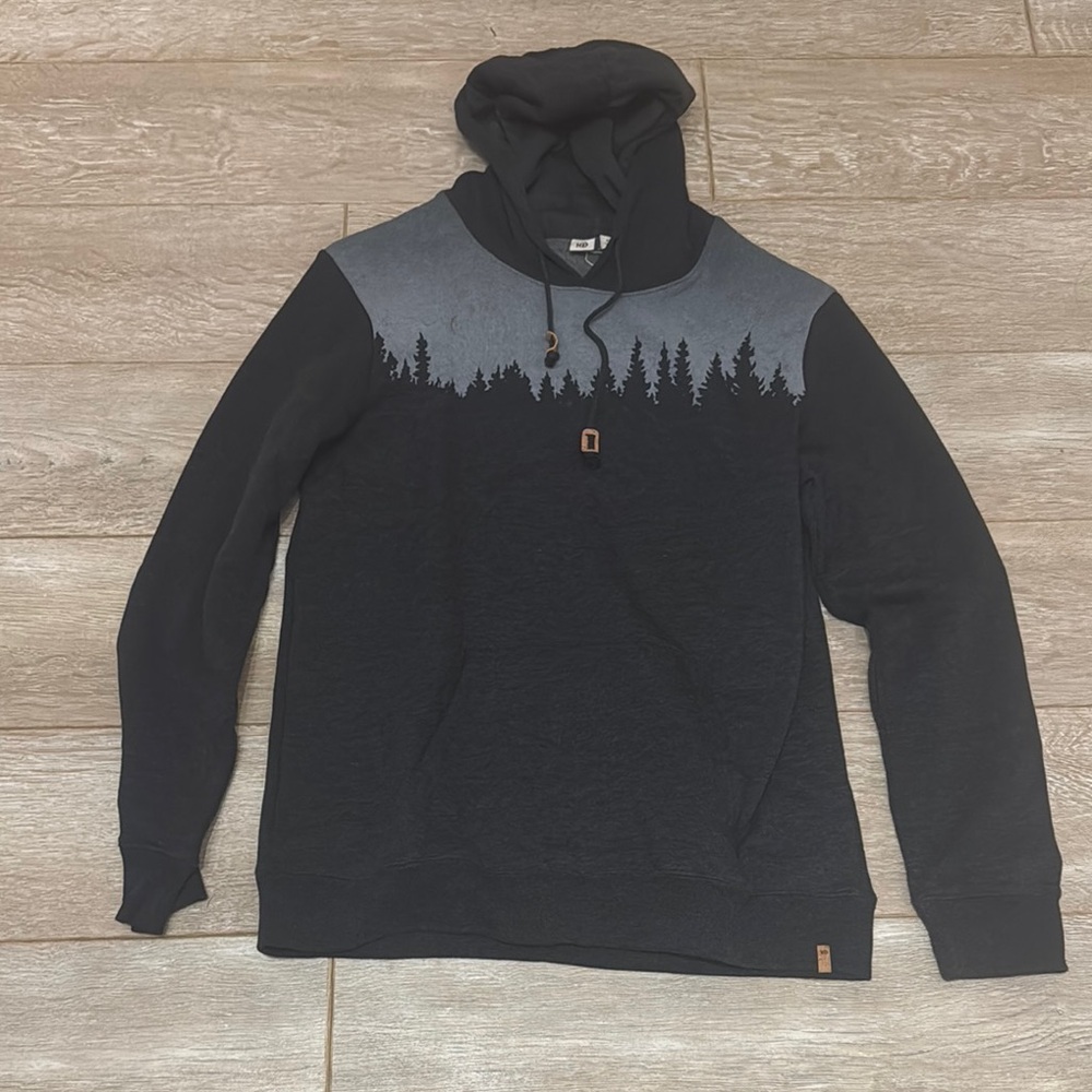 Men's Black and Gray Hoodie